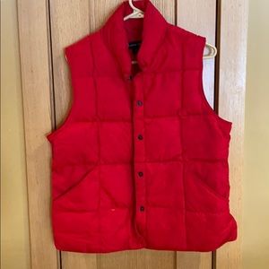 Red puffer vest
